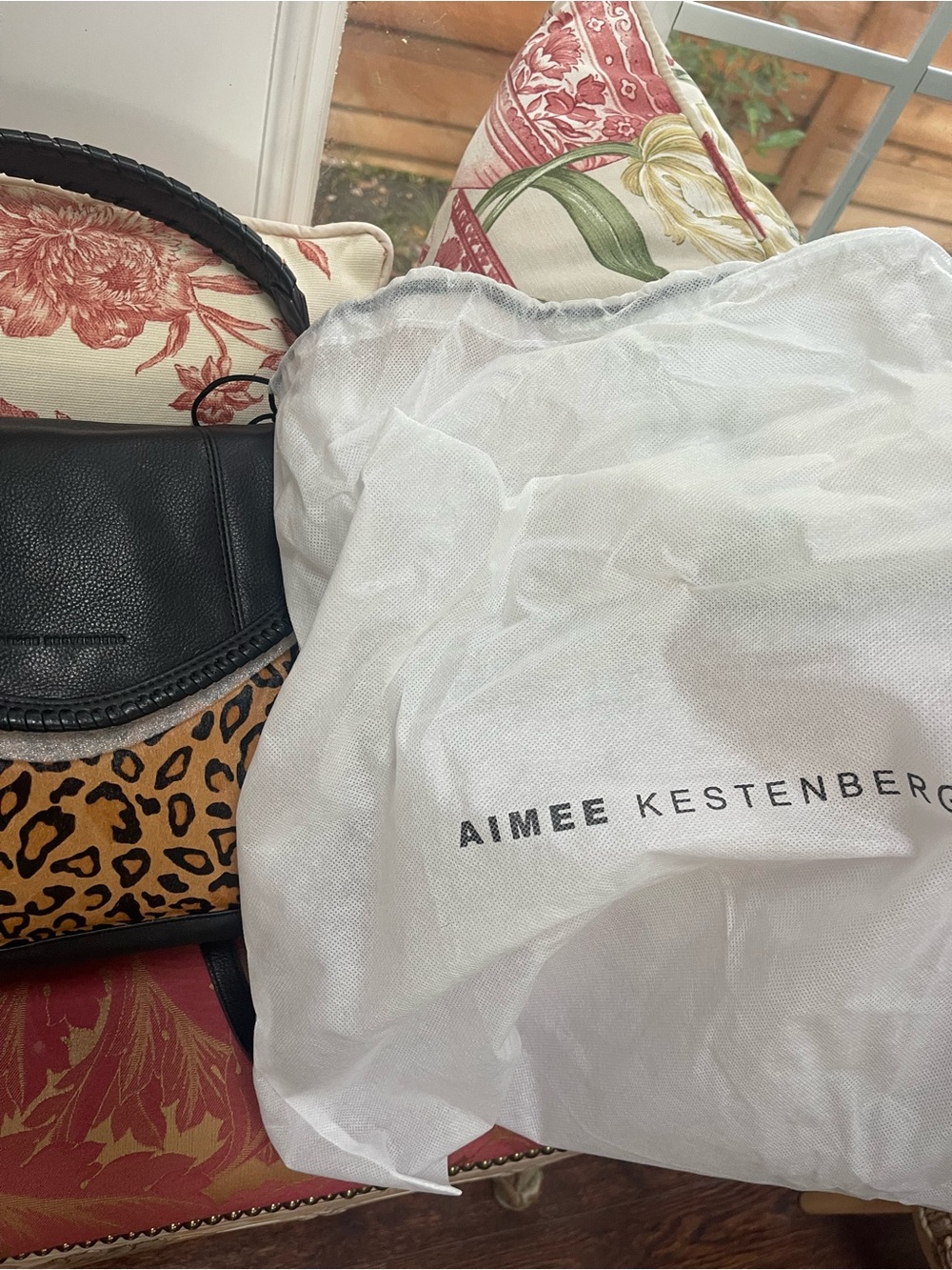 Aimee Kestenberg Black Shoulder Bag with Leopard Print - Picture 8 of 8